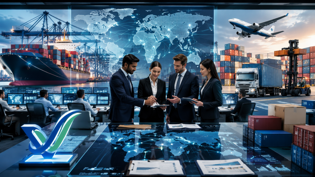 Vexion Global global logistics and customs clearance operations control center.